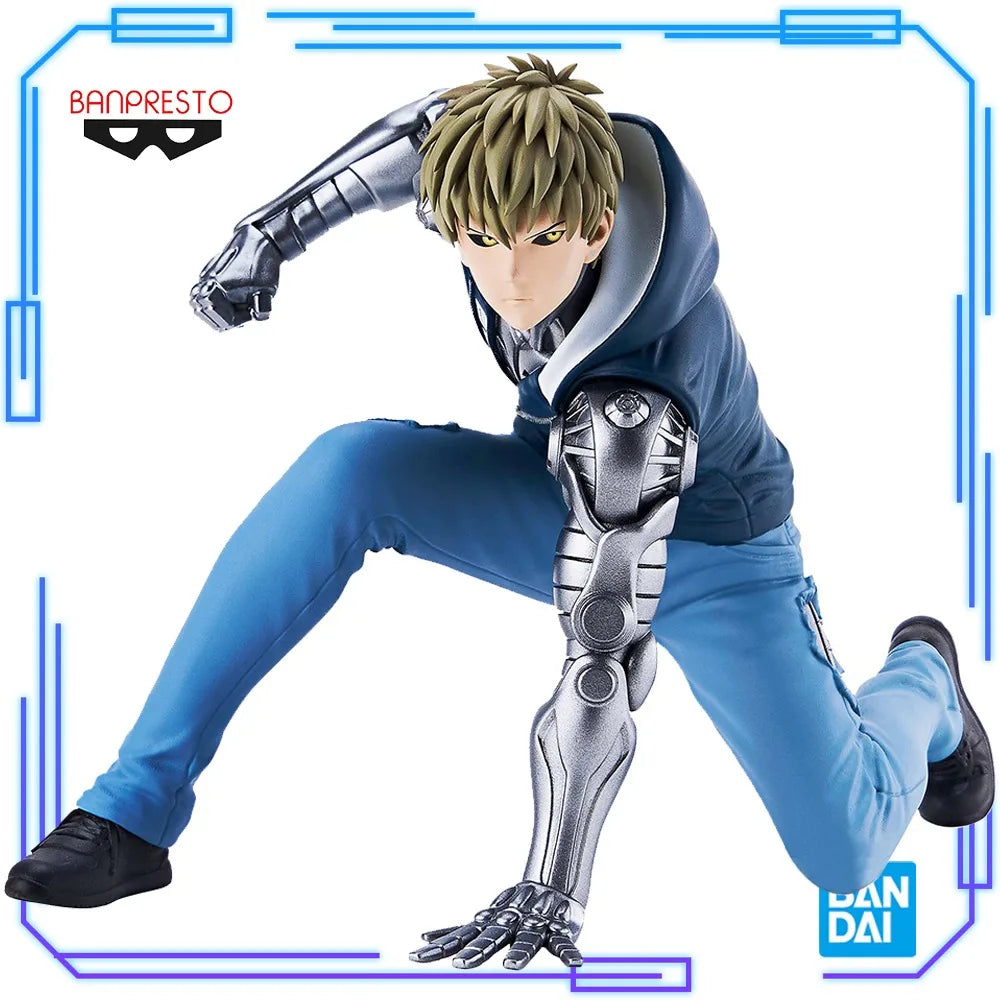 In Stock Bandai Original Genuine Banpresto Anime One Punch Man Genos Demon Cyborg 11cm Collection Model Toy Figure Birthday Gift