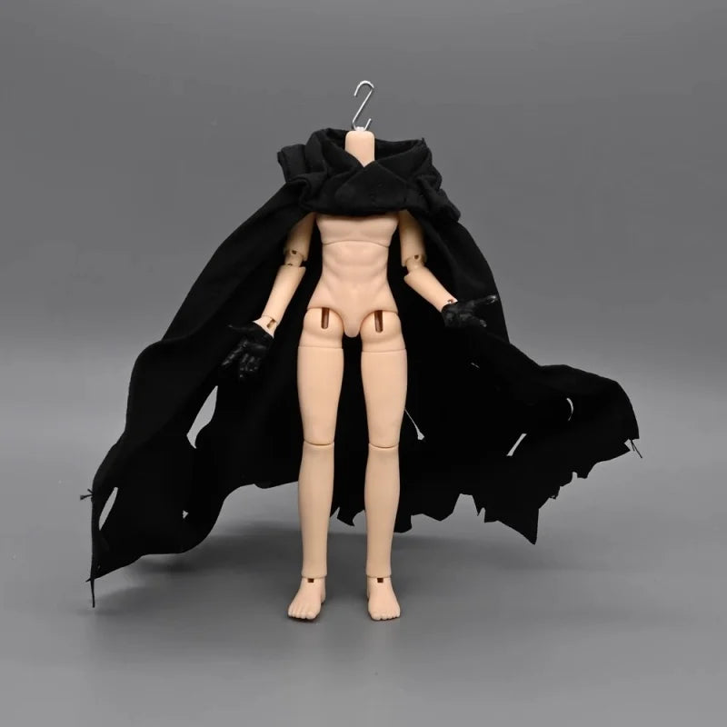 In Stock 1/12 Scale Two Color Optional Battle Damage Hole Version Male Soldier Cloak Fit 6inch BJD Action Figure Mode Toys
