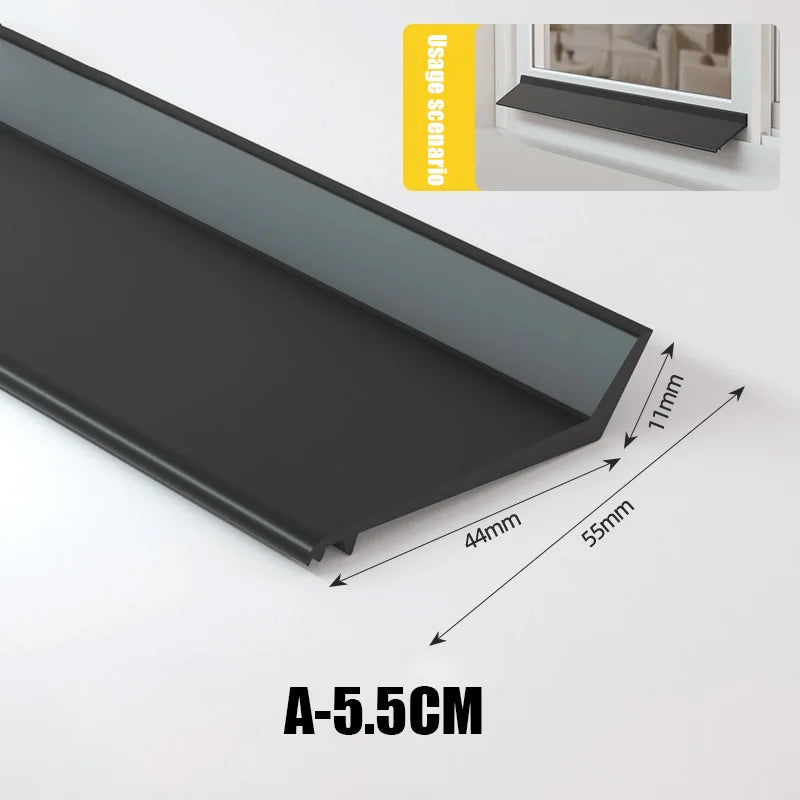 waterproof baffle rainproof water backflow sealing strip sill edge water guide plate aluminum sliding window water blocking Bar