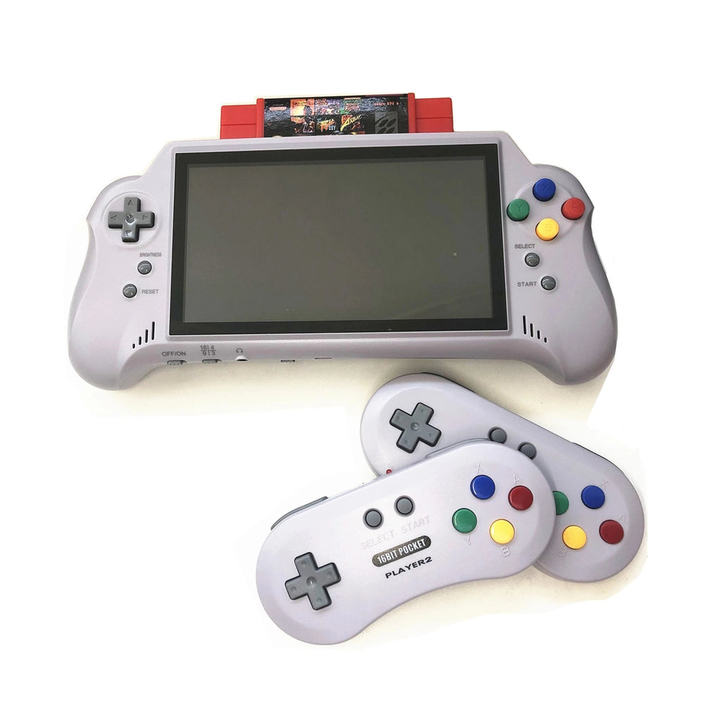 Super HD For SNES Retro game 7 inch handheld game console 16BIT HDMI ULTRA SNES POCKET RETROAD 5PLUS 2.4G Wireless controllers