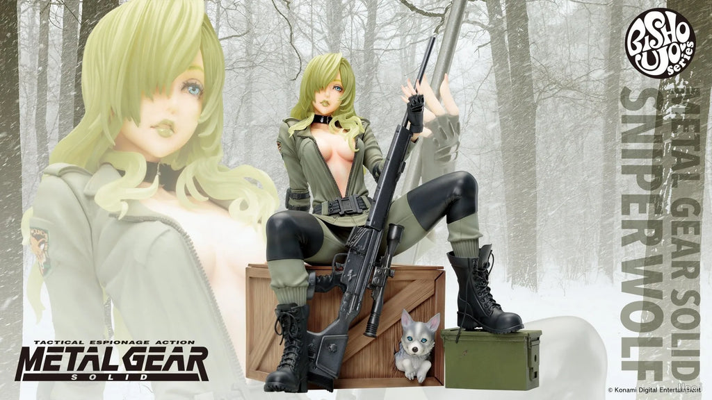 【FS】 Original KOTOBUKIYA Beautiful Girl Statue Sniper Snow Wolf Anime Doll Figure Model Toys Gifts