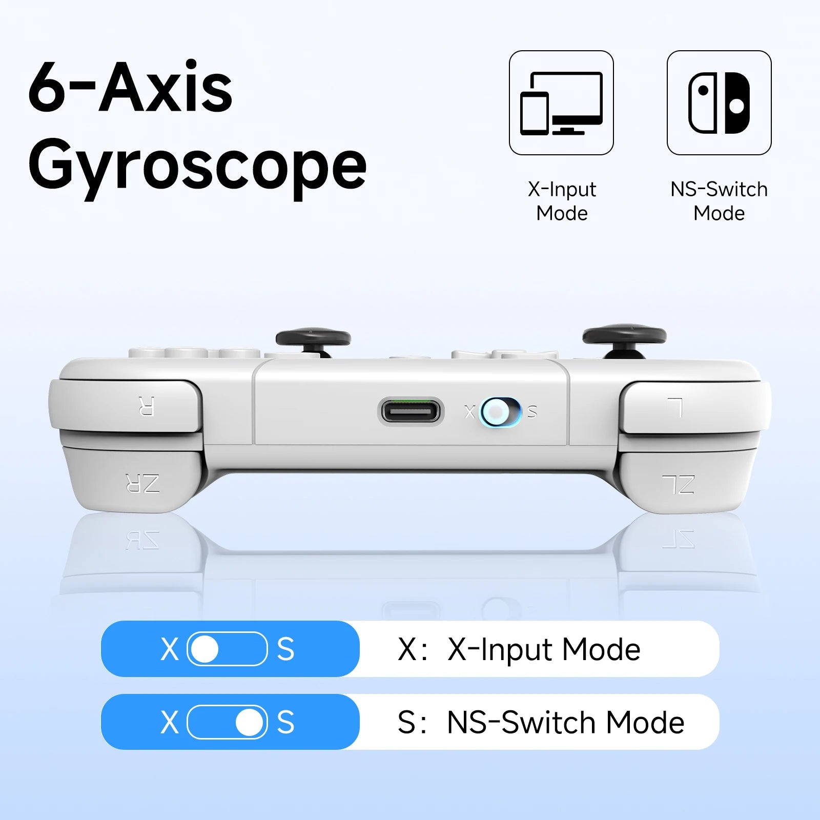 AceGamer Pocket Game Controller Tragbarer Hall-Joystick 1000Hz Bluetooth-Gamepad für Switch/Switch2/Android/iOS/PC/Steamdeck