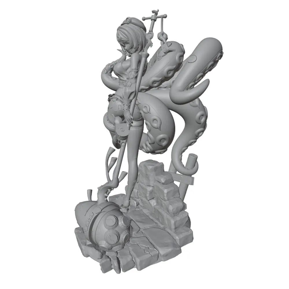 75mm100mm  Anime Character Statue GK Miniature 3D Printed Gray Model Figurine DIY Doll Model Unassembled And Unpainted