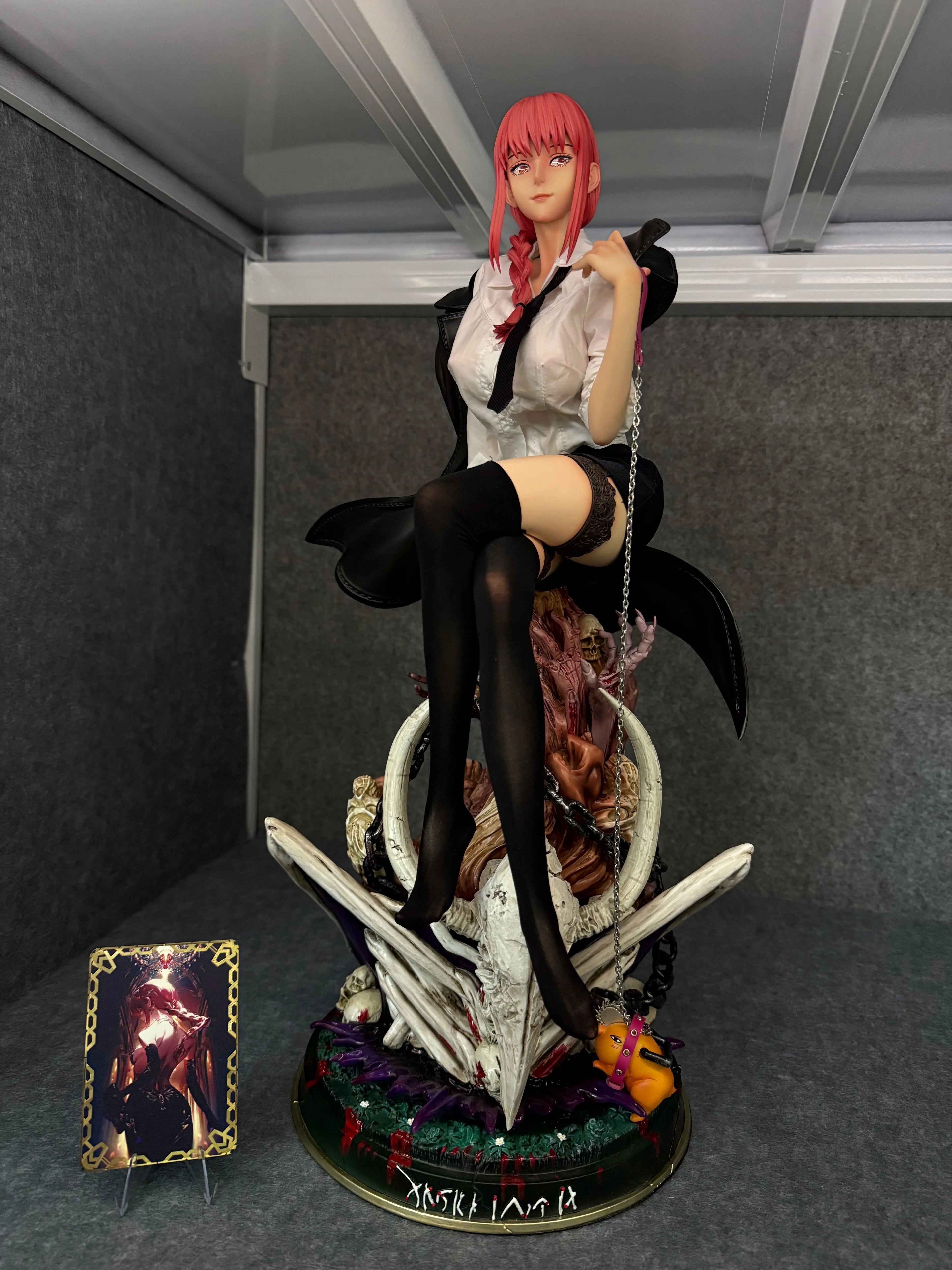 46cm Anime Chainsaw Man Figure Makima Action Figures Extra Large Sexy Makima Statue Desktop Ornamen Collection Model Toys Gifts