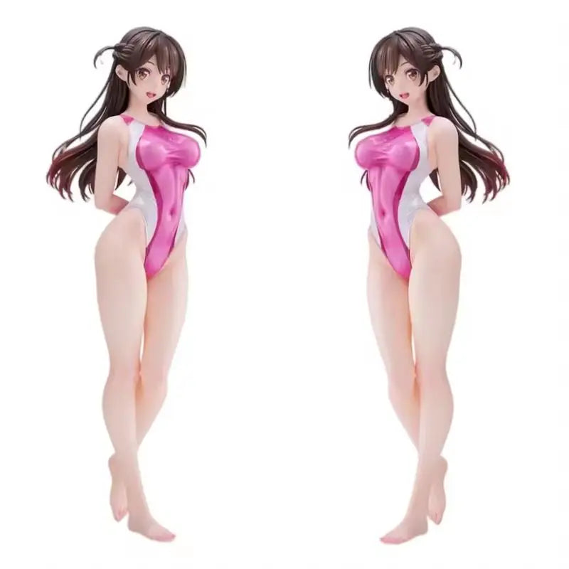 Anime-Figur, Puppe, Mizuhara Chizuru, Wettkampf-Badeanzug-Haltung des Mädchens, Freundin, Borrow Me-Thema, Sammlerstück, Dekoration, Geschenk