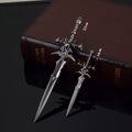 World of Warcraft Figur Arthas Menethil Lichkönig Frostmourne Schwert Set Spielzubehör Metallwaffenmodell Geschenk Spielzeug für Jungen