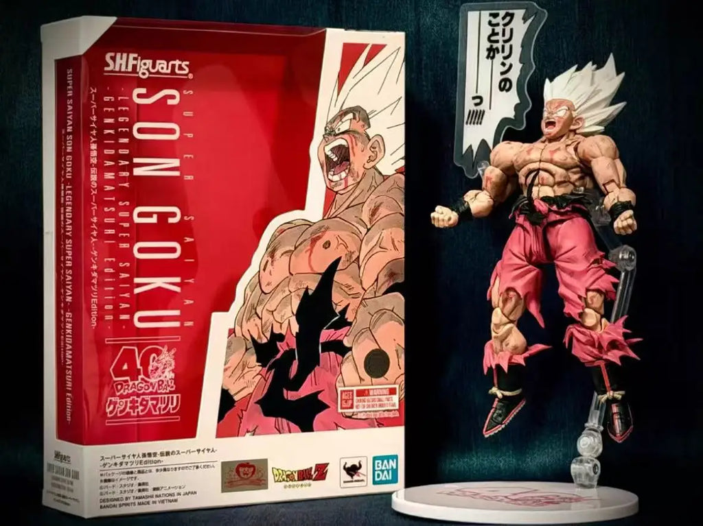 100% Original Bandai SHF Son Goku Legend Super Saiyan Genki Tian Festival Dragon Ball Genki Festival Model Toy Figure