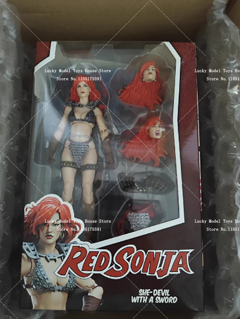 1/12 Scale Collectible Red Hair Sonja Action Figure Movable Joint Body Design 6inch BOSS Fight Studio Female Soldier Doll