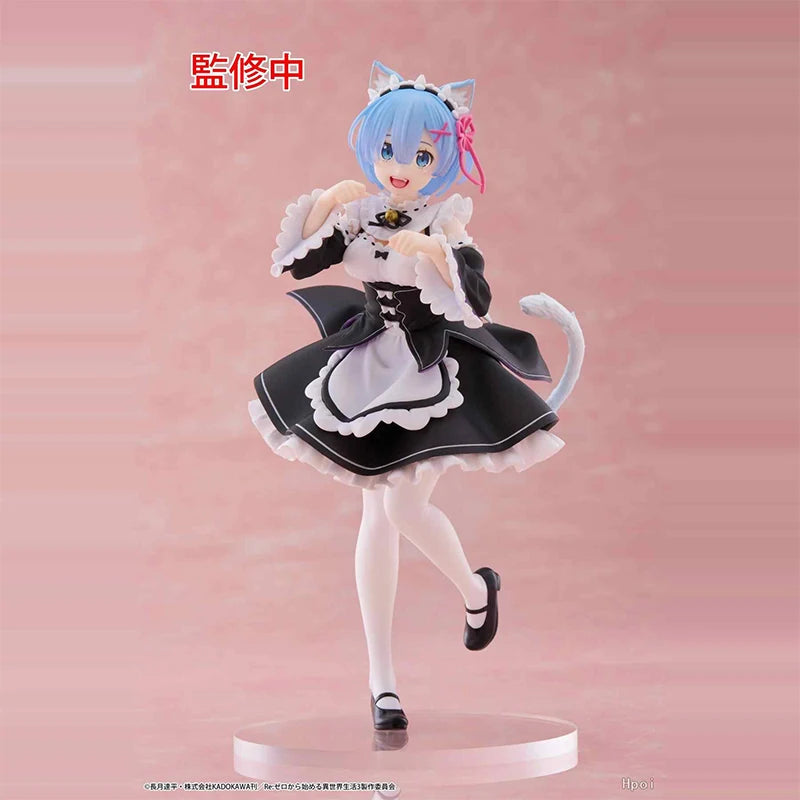 Genuine Original TAiTO Re:Life in A Different World From Zero Rem Anime Figure PVC 18CM Collectible Model Doll Ornament Toy Gift