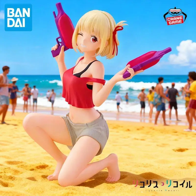 Bandai Original Banpresto Lycoris Recoil Nishikigi Chisato Inoue Takina Figuras Anime Action Figures Dolls Kids Toys JugueteGift