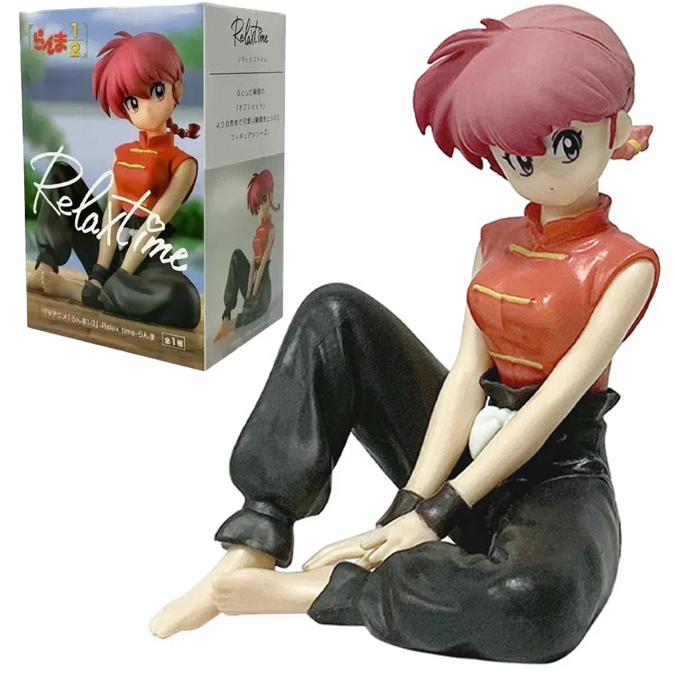 Original BANDAINAMCO BANPRESTO Ranma 1/2 Relax Time Shampoo Tendou Akane Ranma PVC Figure Model Collector Figurine Toys Gift