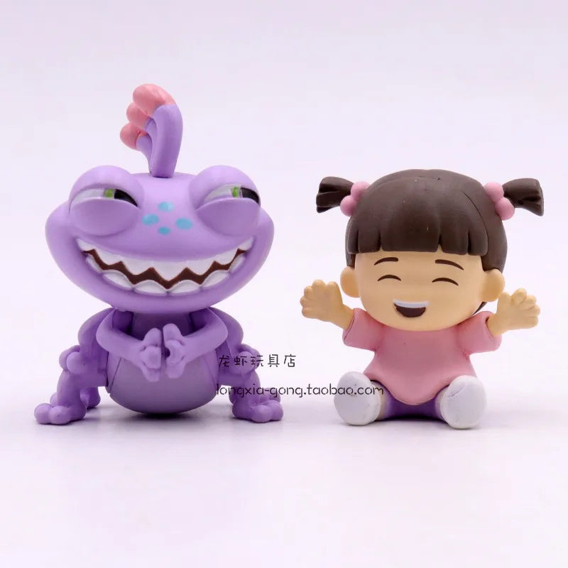 Genuine Q-style Monsters Inc Cake Topper Figurines Sulley Mike Wazowski Boo Mini Action Figures Desktop Ornaments Kid Gifts Toy