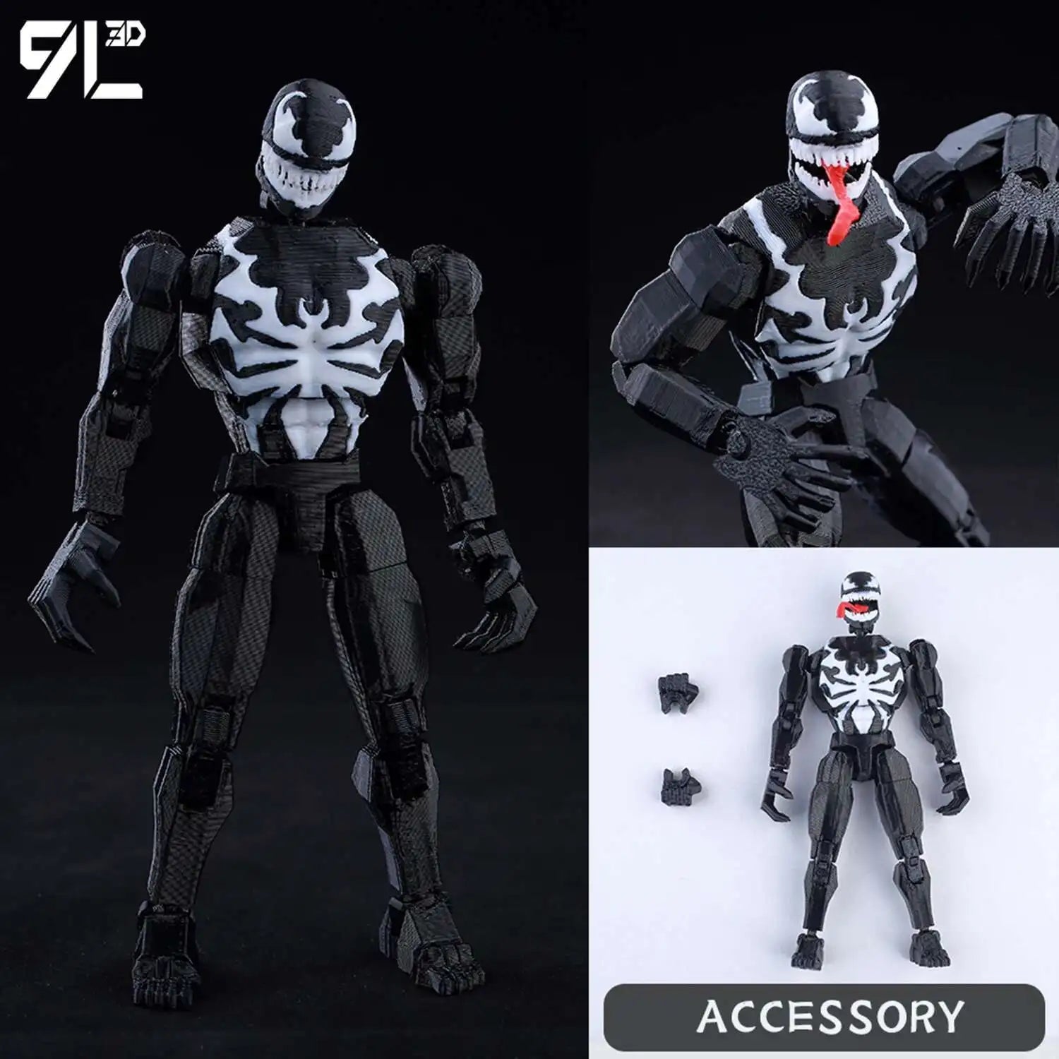 Фигурки на Venom Spider-Man Lucky13 Dummy13 - 3D принтиран манекен T13 с многочленен механизъм за промяна на формата, аниме, колекционерски играчки