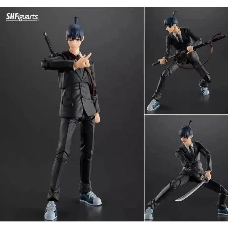 Fast shipping Bandai S.H.Figuarts SHF Chainsaw Man Aki Hayakawa Model Kit SHF PVC about 14.5cm Action Figures Model Toys Figure