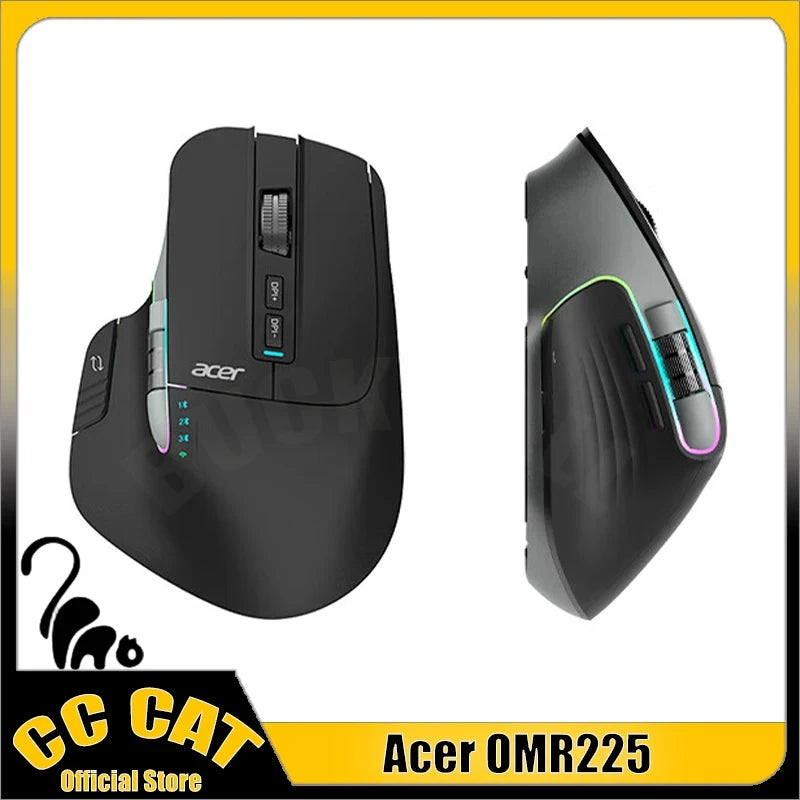 Acer Omr225 Gamer Maus Bluetooth Drahtlose Maus Dual Scroll Ergonomische Maus Programmierung Benutzerdefinierte 3 modus Gaming Mäuse Büro Mäuse