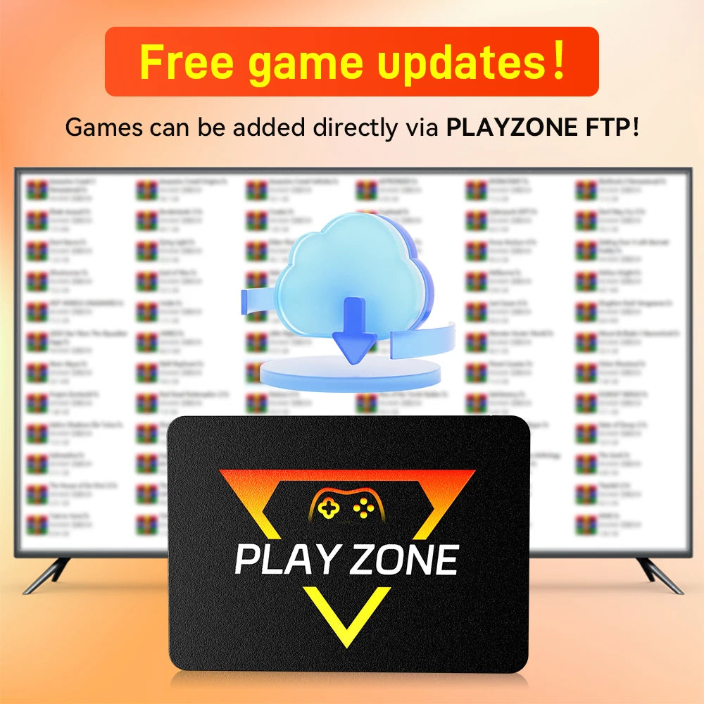 PlayZone 1T Retro Game SSD For PS5/PS4/PS3/PS2/Xbox/Switch/WII Portable Game Hard Drive Built-in 16000+ Games For Win PC/Laptop