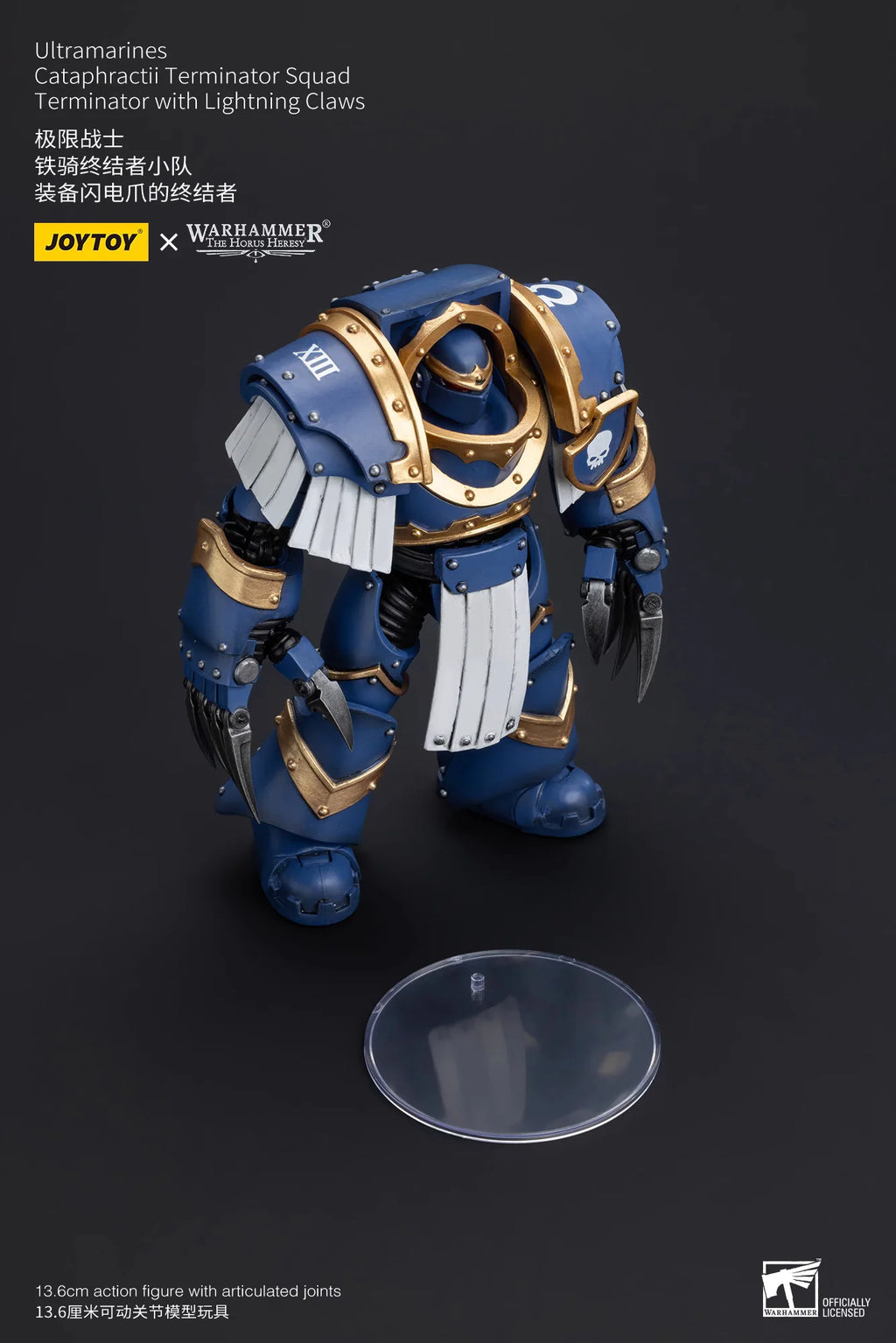JOYTOY Warhammer 40000/40k The Horus Heresy Ultramarines Cataphractii Terminator Squad Terminator with Lightning Claws Figure