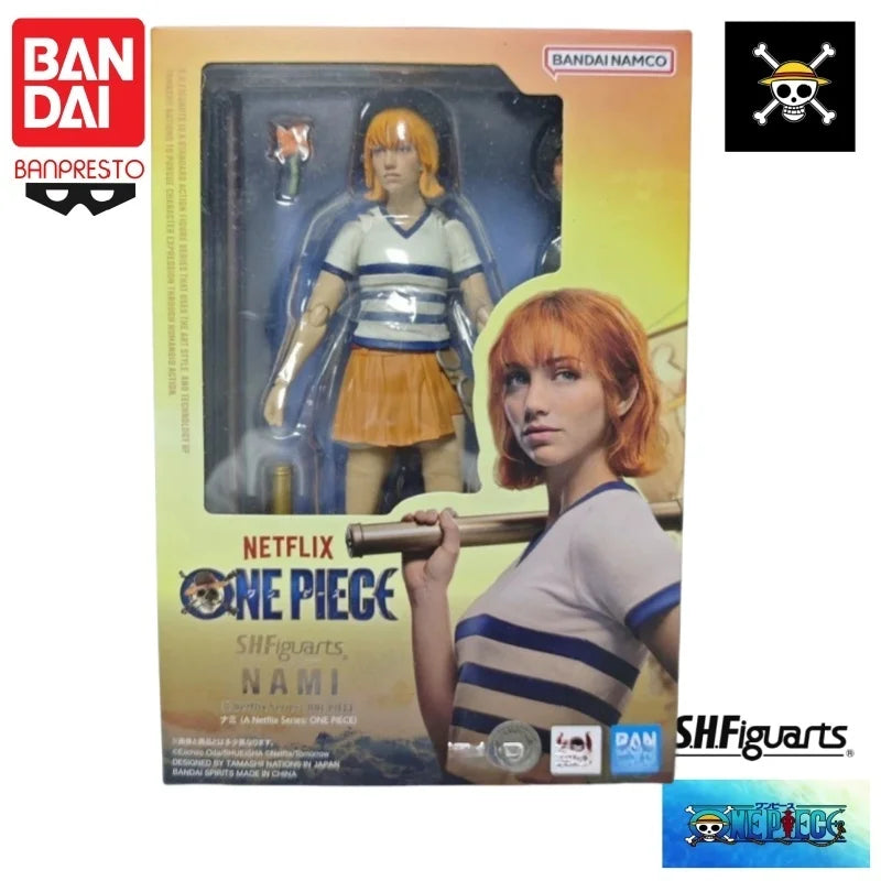 Bandai Original In Stock One Piece Anime Shfiguarts Netflix Live-Action Nami Action Figure Model Doll Brand New Boxed Garage