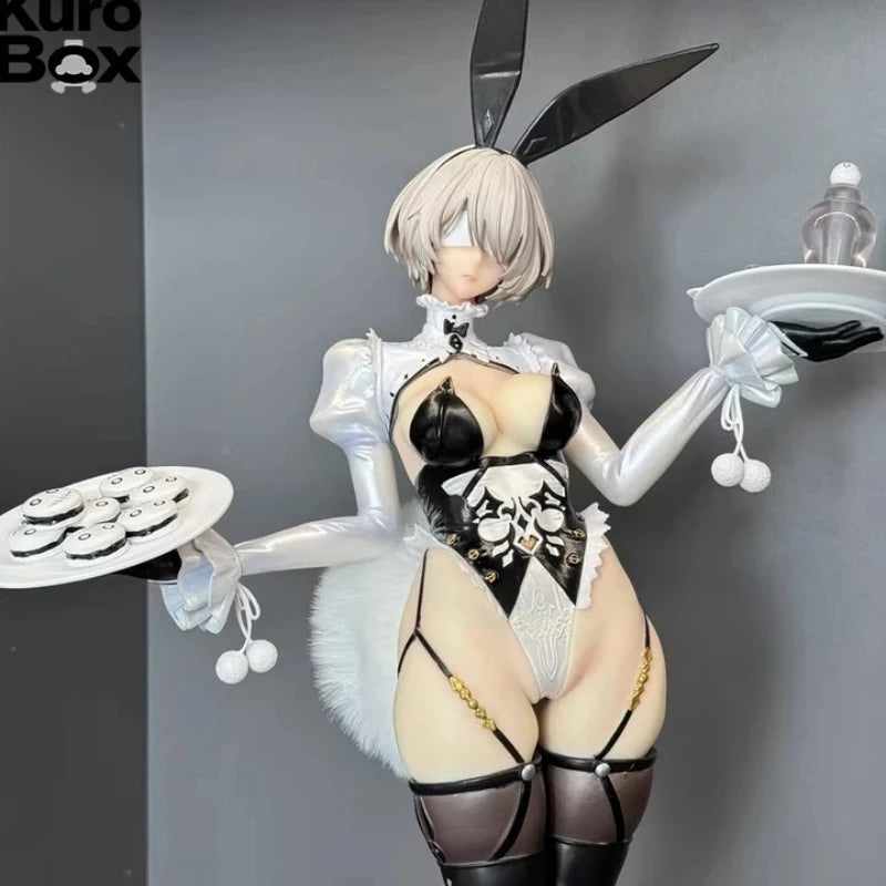 Baiyang Animation Nier Automata 2B Bunny Girl Figure Pvc Collectible Model Desktop Decor For Adult Anime Collection Fans