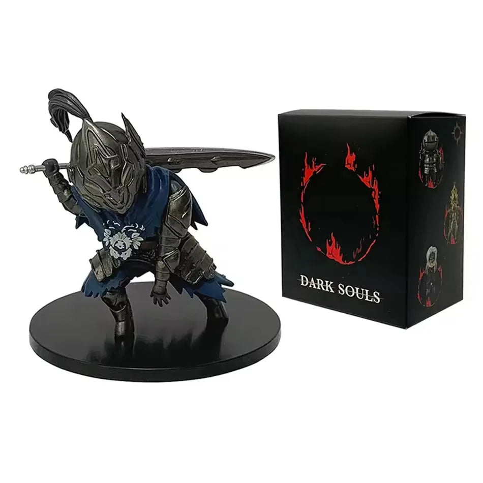 4pcs Q version Dark Souls Figure Set Fire Keeper Artorias Solaire Onion Knight Chibi Action Figure Collection Model Toys