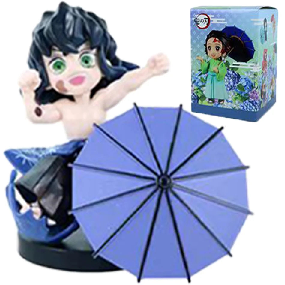 Demon Slayer Tanjiro Kamado Nezuko Anime Cartoon Figure Blind Box Creative Personalized Statue Model Ornament Surprise Gifts Box