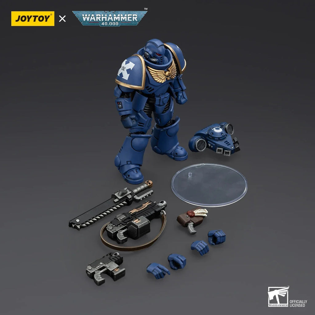 In Stock JOYTOY Warhammer 40K Motorcycle Space Marines Ultramarines Outriders Brother Catonus Action Figure Model Toy Dolls