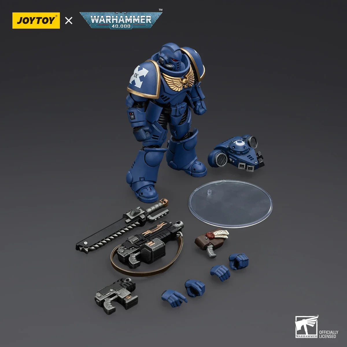In Stock JOYTOY Warhammer 40K Motorcycle Space Marines Ultramarines Outriders Brother Catonus Action Figure Model Toy Dolls