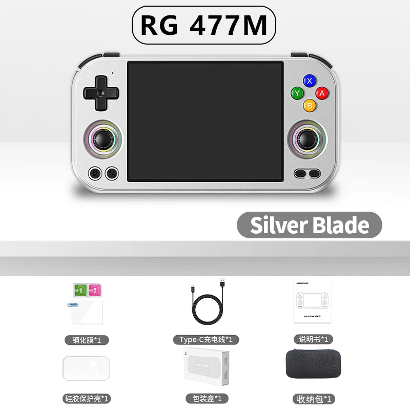 Anbernic RG477M Retro Handheld Game Console 4.7-inch LTPS 64 Bit Game Player Dimensity 8300 Online Multiplayer Streaming RG 477M