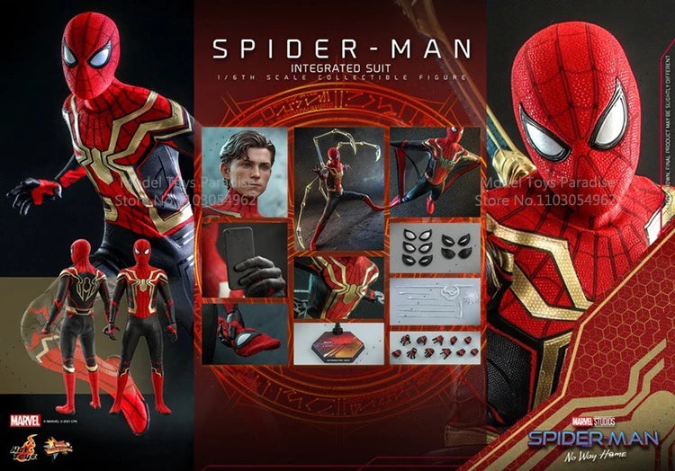 HotToys HT MMS623 1/6 Collectible Toys Spider-Man Spider-Man：No Way Home Men Soldier Hero 12'' Action Figure Model Fans Gifts