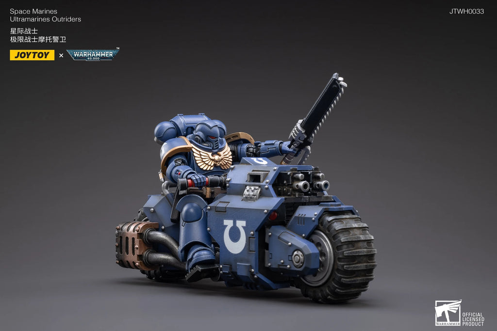 JOYTOY Warhammer 40K 1/18 Space Marines Black Templars Outriders Brother Valtus Catonus Action Figure Model Toys For Collection