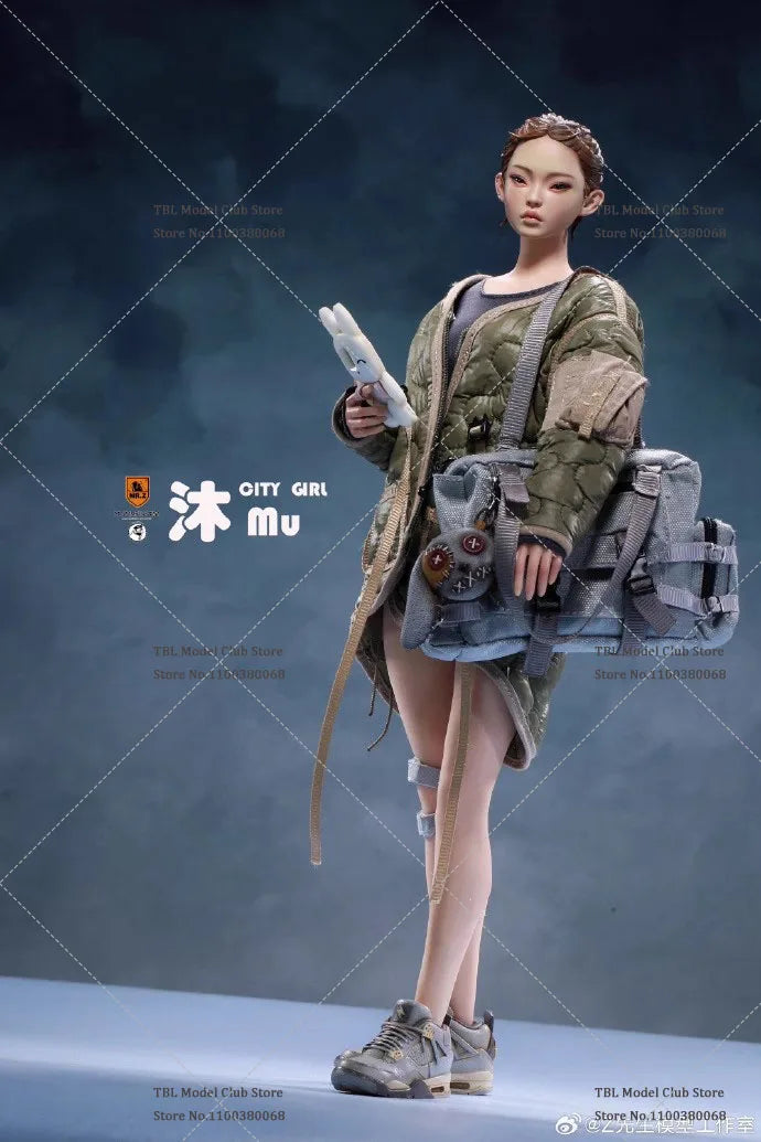 Limited Stock 1/6 Scale City Girl Mu 12 Inch Full Set Movable Action Figure CG001A MR.Z Beautiful Girl Model Toy for Collectors