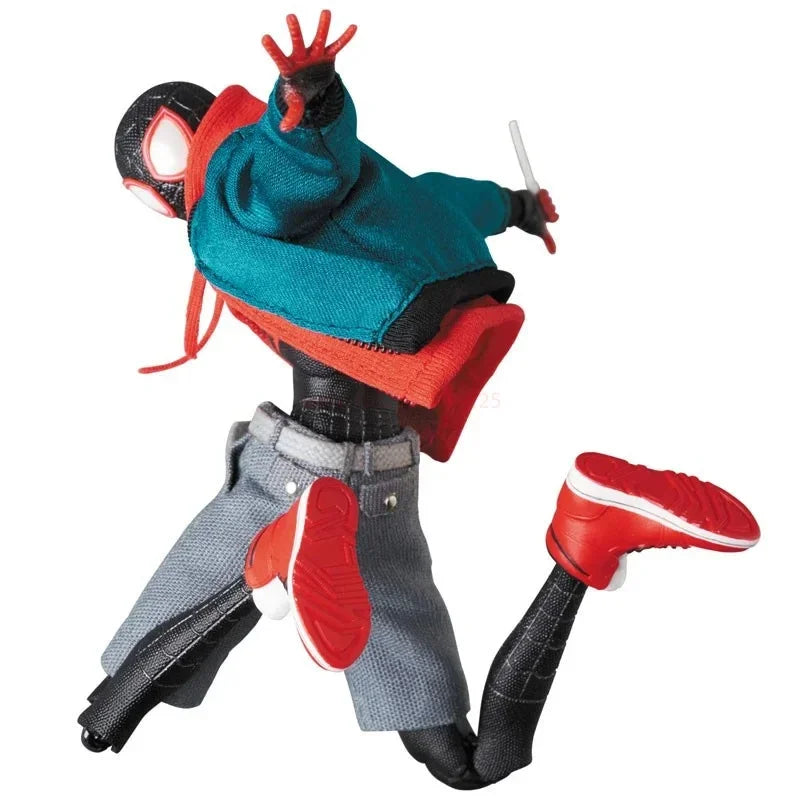 Ko Mafex 107 Spider Man Action Figure Toys 1/12 Spiderman Into The Spider-verse Miles Morales Model Statue Dolls Children Gifts