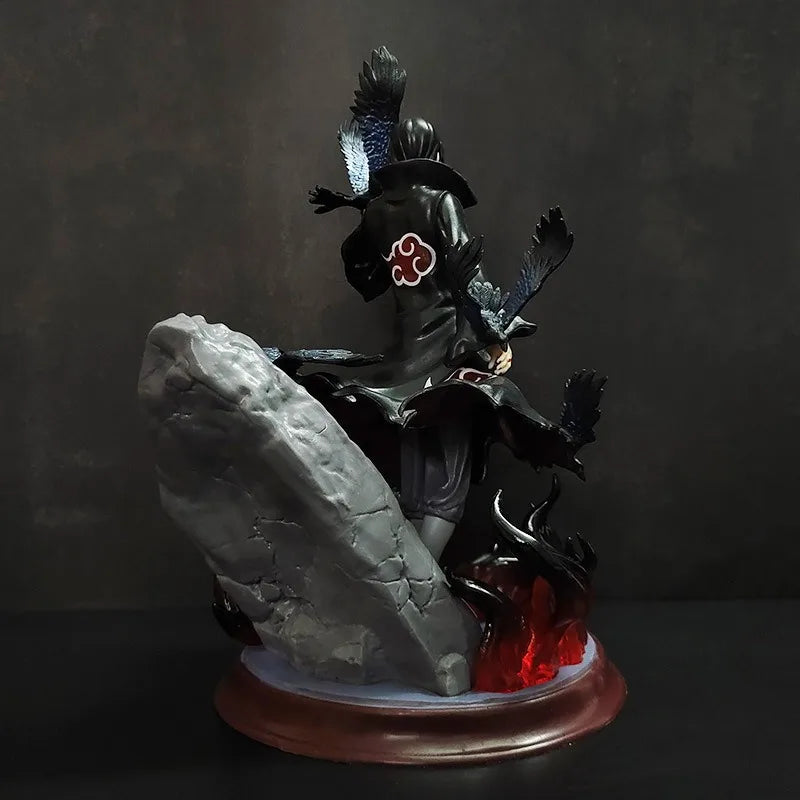 28 cm große Anime-Figur Naruto Crow Hall Itachi Actionmodell Uchiha Itachi Statue Spielzeug Heimdekoration Schreibtischornamente