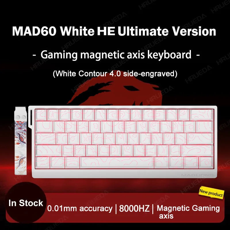 MADLIONS MAD 60/68HE Gaming-Tastatur mit magnetischem Schalter, kabelgebunden, Key Web Drive, benutzerdefiniertes 8K 61/68 Return RT, einstellbarer Tastenanschlag, Hot Swap