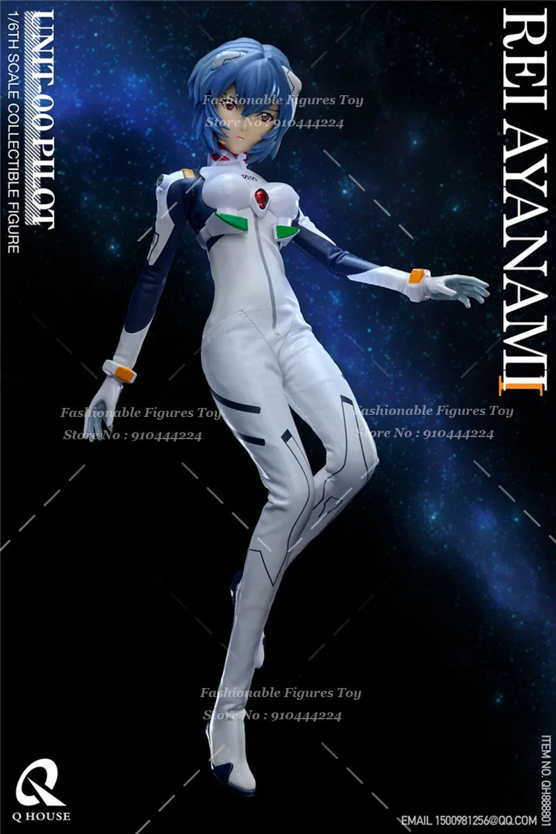 QHOUSE 1/6 Women Soldier Ayanami Rei Classic Japanese Manga Female Warrior Full Set 12Inch Action Figure Model Collection Toys