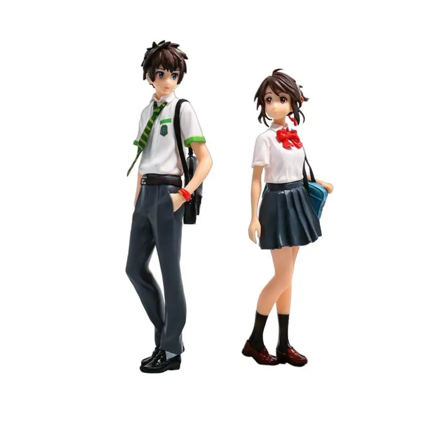 2023 New Anime Your Name 23cm Tachibana Taki & Miyamizu Mitsuha Figure Peripherals PVC Figurines Collectible Doll Toys Gifts