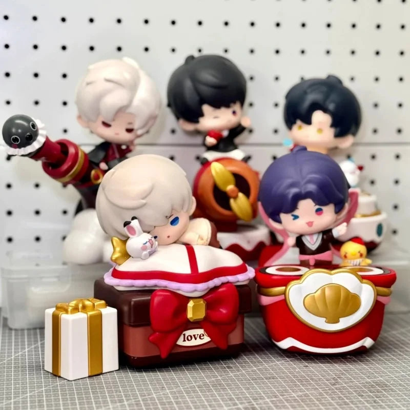 New Genuine Love And Deepspace Xavier Zayne Rafayel Sylus Caleb Q Version Anime Figure Mdoel Desktop Decoration Toy Gifts
