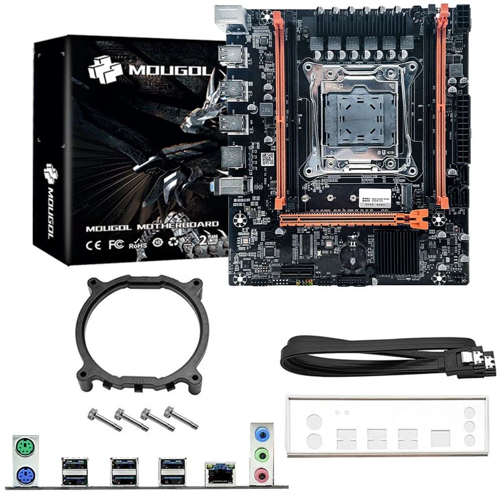 MOUGOL X99 Gaming Motherboard Kit with Intel Xeon E5 2680 V4 & DDR4 8Gx2 2133MHz Dual Channel ECC RAM M.2 NVME for Desktop PC