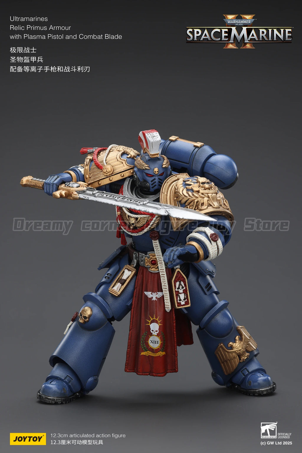 【In Stock】JOYTOY Warhammer 40K Ultramarines Relic Primus Armor with Plasma Pistol and Combat Blade 1/18 Action Figure Toy Mode