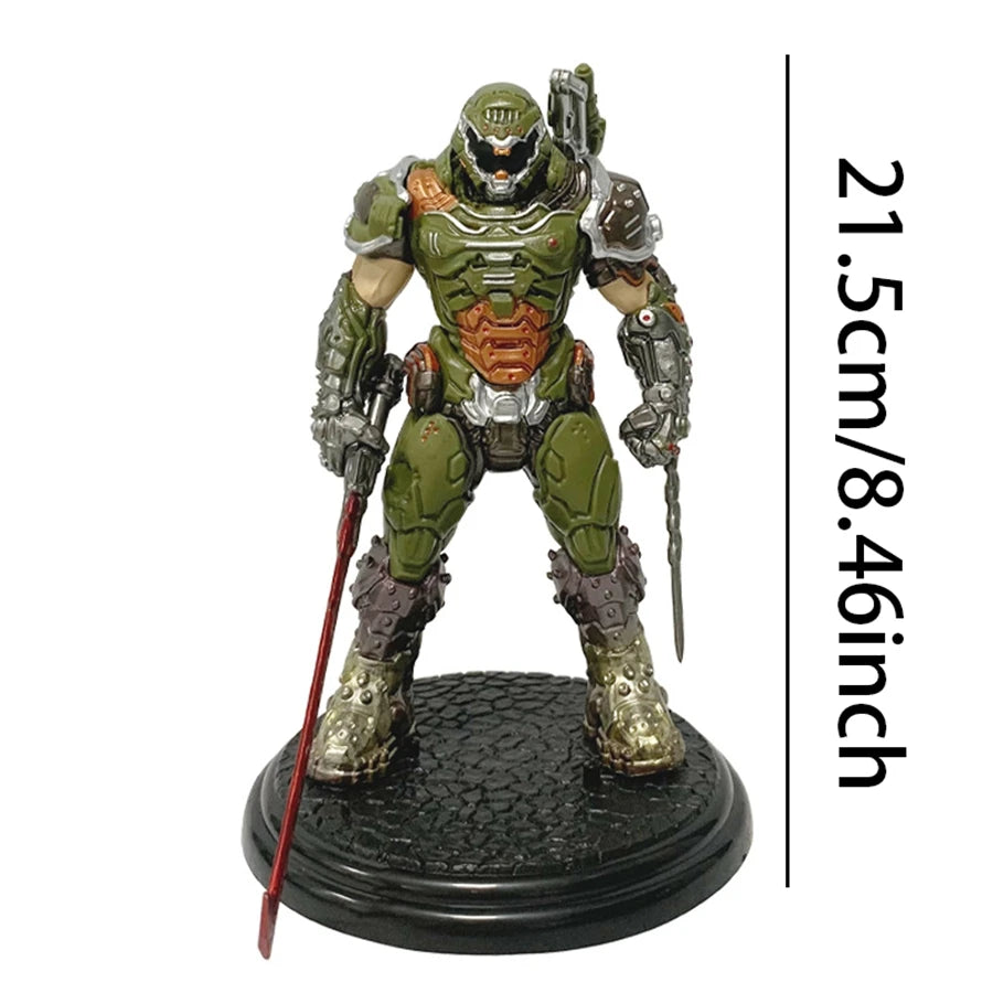 21.5cm Anime Game Doom Eternal Hunter big and strong Action Figure Mchanical Sense Model Toys Collection Festival Gifts