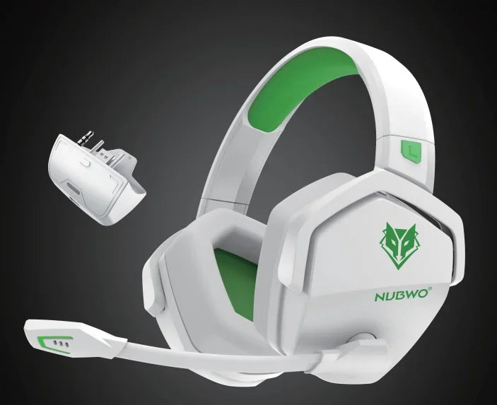NUBWO G06 Dual Wireless Headsets Gamer 2.4GHz Bluetooth 5.3 Gaming Headphones with Microphone for PS5, PS4, PC, Mobile, Switch