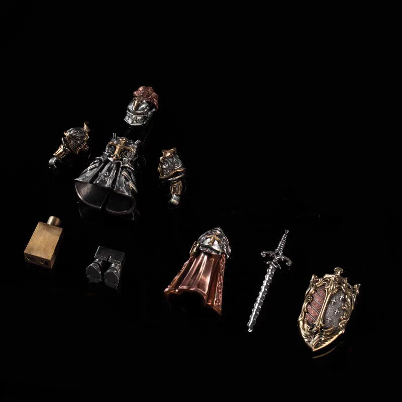 Ancient Tough Character Heroes Delicate Metal Figurine Crusades Templar MOC Building Blocks Magnetic Detachable Bricks Toys