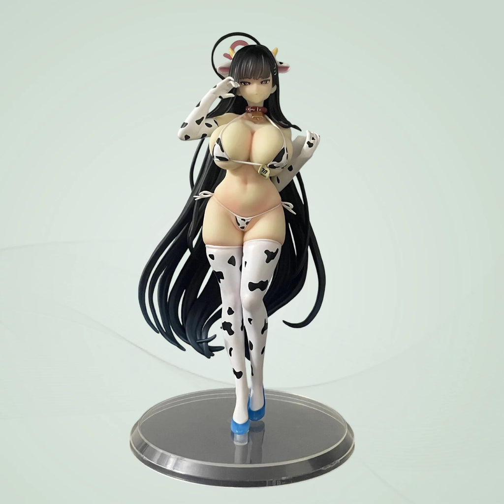 Anime Gk Figure Rion Tsukigetsu Cow Bikini Pvc Collectible Model Desktop Ornament For Adult Collectors Home Decoration Display