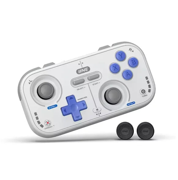 IINE Retro Pocket Game Controller Compact & Portable Hall Joysticks + 1000Hz Recessed Joystick Designed Customizable Controls M