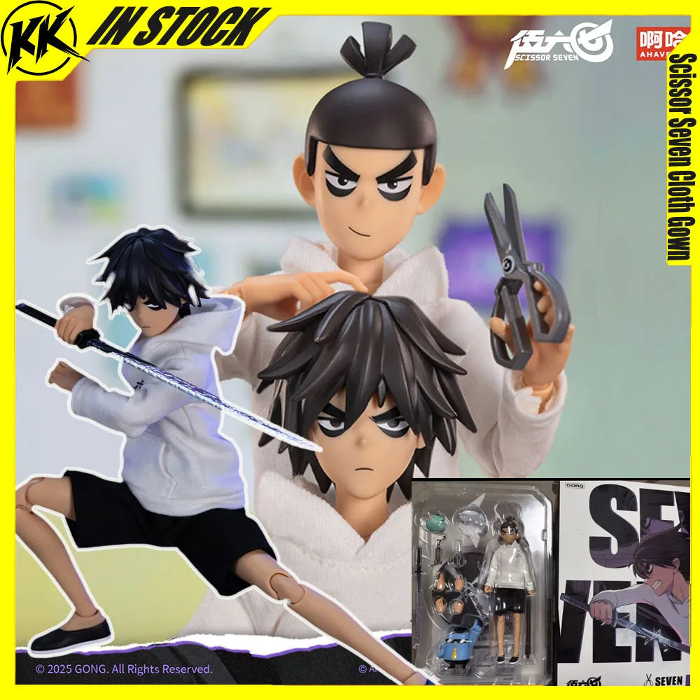 In Stock GONG STUDIO Scissor Seven Cloth Gown Action Figure 1/8 Joint Movable Doll Collect Model Desktop Decorat Desk Toy Gifts