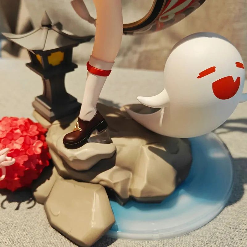 100% Mihoyo Genshin Impact Hu Tao 1/7 Scale Static Figure Snowy Plum Ver. Anime Collectible Statue For Genshin Impact Fans Gift
