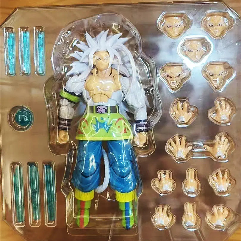 Black Hole Toys Dragon Ball SHF Super Saiyan 5 SSJ5 Son Goku Son Gohan white hair Son Goku Anime Action Figure model toys gifts