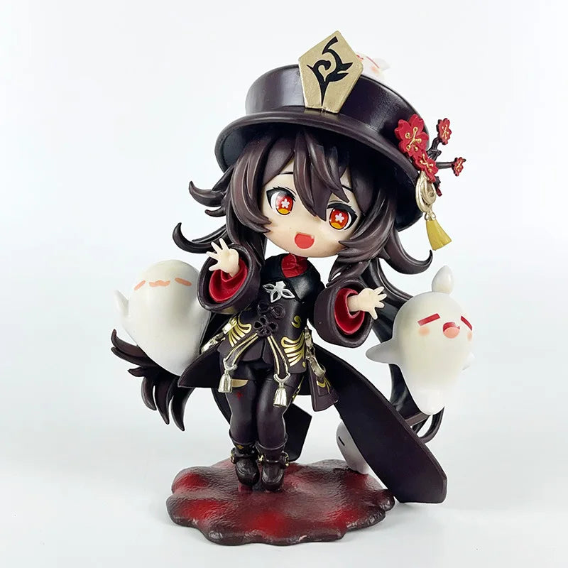 16CM New Anime Genshin Impact Yae Miko Ganyu Hu Tao Kawaii Q version Action Figure PVC Doll Model Toys ornament decoration Gifts