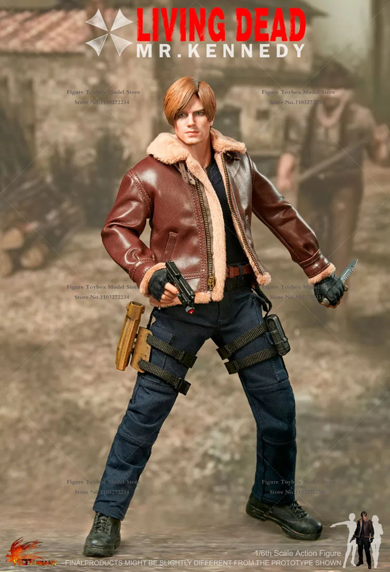 Auf Lager: Hot Heart 1/6 FD014 Mr. Kennedy Actionfigur, mutiger Killer Leon, zarte 30 cm große Figur, komplettes Set, Sammlerstück, Geschenk, Spielzeug