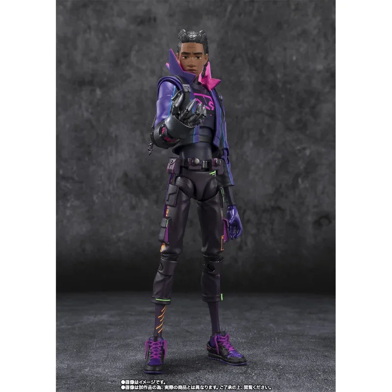 Original Bandai S.H.Figuarts SHF Spiderman Miles G. Morales Action Figures Spider Man Across The Spider Verse Figures Model Toys